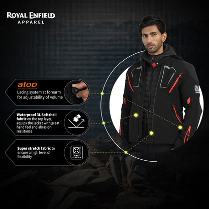 ROYAL ENFIELD ADVENTURER XT RIDING JACKET | Superfabric: High abrasion resistance | Waterproof & Detachable Winter/Thermal liner | Level 2 Protectors:...