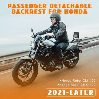 Autodux Fit For Motorcycle Sissy Bar Detachable Rear Passenger Backrest with Luggage Rack Backrest Pad for Honda Rebel 1100 1100T CMX1100 DCT 2021-2024 Replace OEM P/N:08R71-MLA-A00MLA-A00