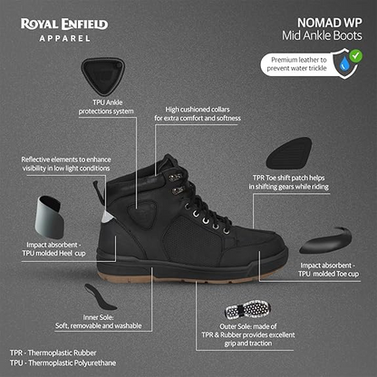 Royal Enfield City Cruising Black Boots