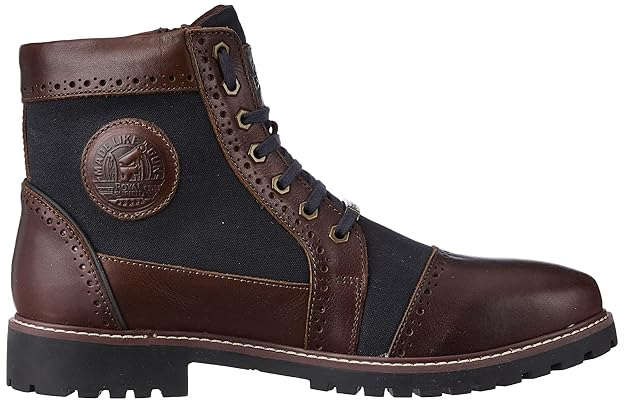 Royal Enfield Military Vibe Boots Brown & Navy Royal Enfield Military Vibe Boots Brown & Navy