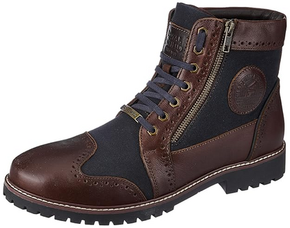 Royal Enfield Military Vibe Boots Brown & Navy Royal Enfield Military Vibe Boots Brown & Navy