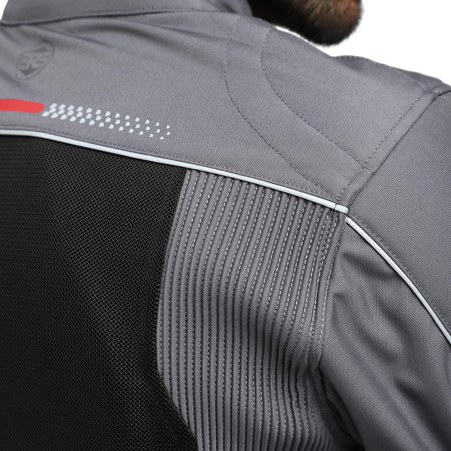 ROYAL ENFIELD EXPLORER PRINT RIDING JACKET|CE certified to class A- Entire Jacket|D3O CE level 2 armours at shoulders elbow & back|Adjustable straps all over|Standalone Rain Jacket|REDDITCH GREY L
