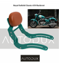 Autodux fit for Royal Enfield Classic 650 Backrest Teal Color