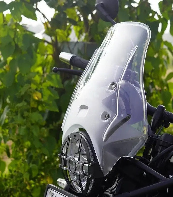 Autodux fit for Royal Enfield Hiamlayan 411 Scram windsheild Clear