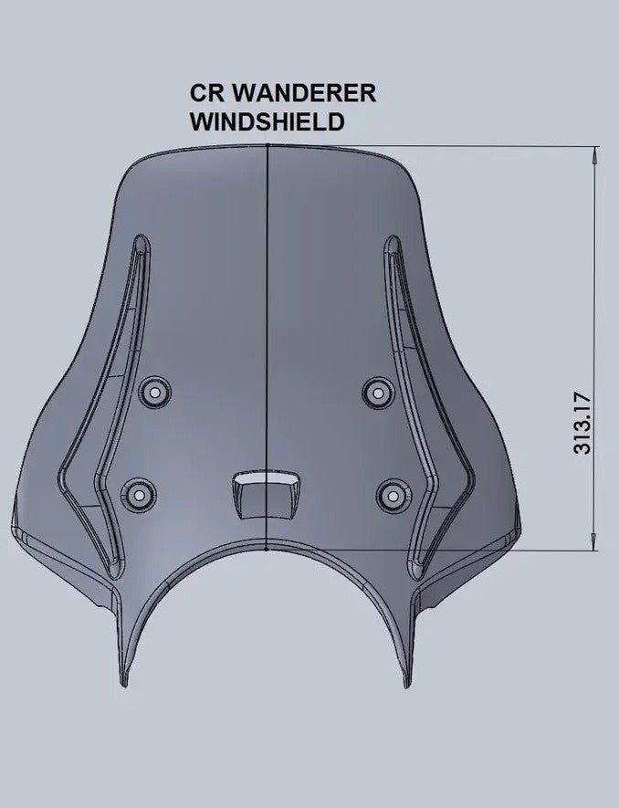 Autodux fit for Royal Enfield Hiamlayan 411 Scram windsheild Clear