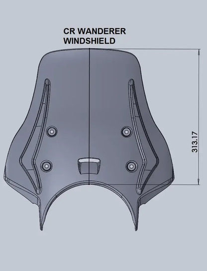 Autodux fit for Royal Enfield Hiamlayan 411 Scram windsheild Clear