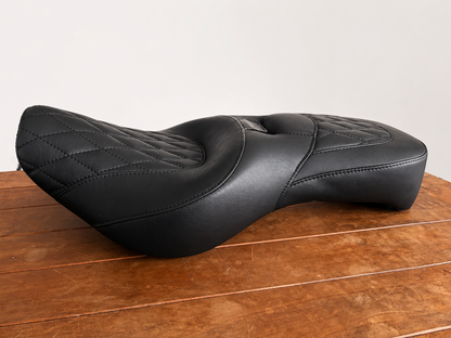 Autodux fit for Royal Enfield Super Meteor & Himalayan 411 & 450 Premium Comfort Black Seat free shipping worldwide.