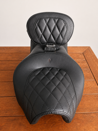 Autodux fit for Royal Enfield Super Meteor & Himalayan 411 & 450 Premium Comfort Black Seat free shipping worldwide.