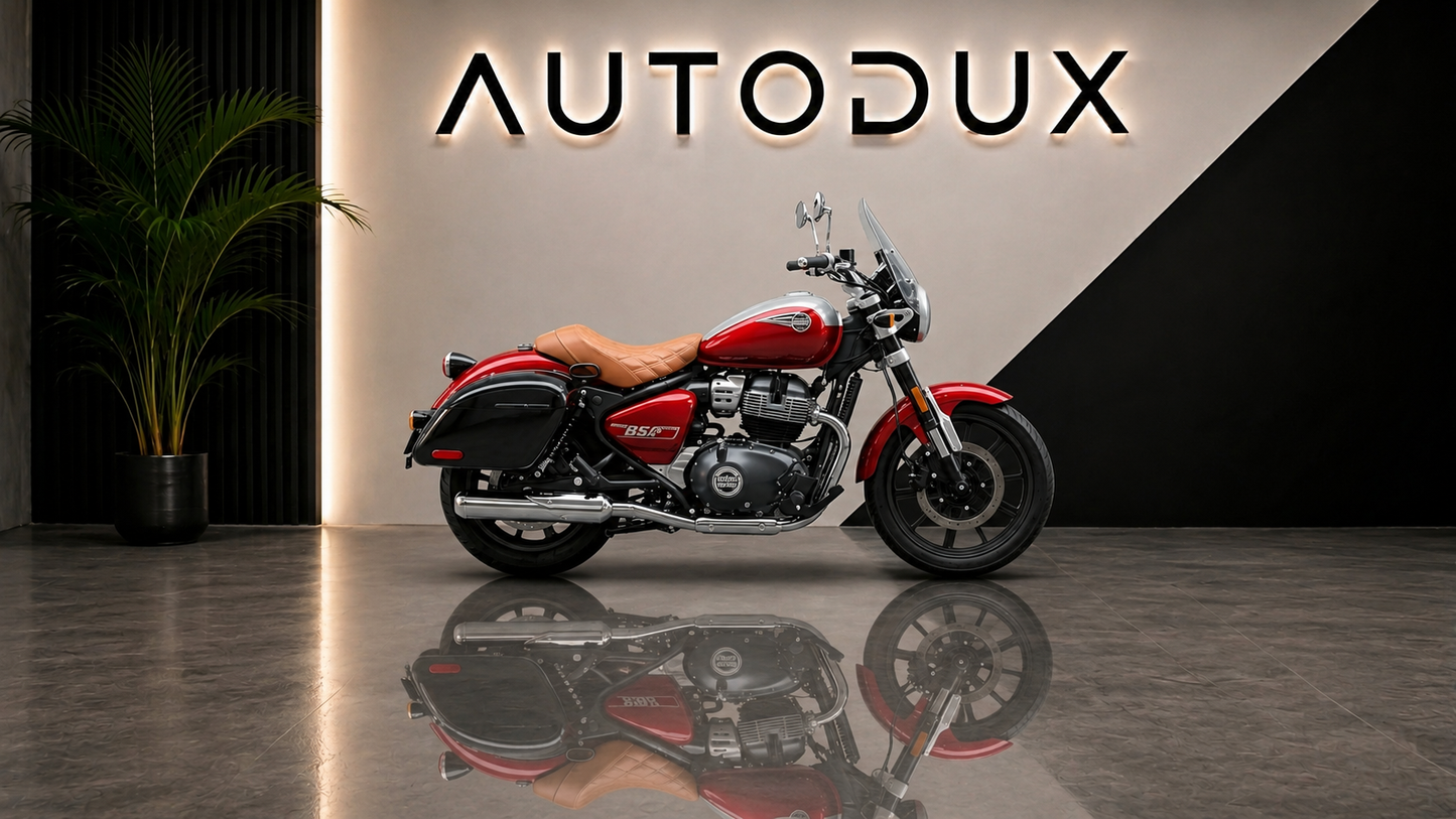 AUTODUX Fit for Royal Enfield Super Meteor 650 Brown Leather Comfort Seat --Worldwide Free Shipping
