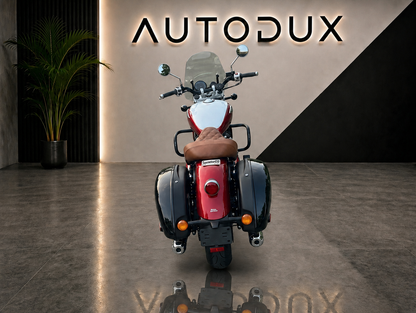 AUTODUX Fit for Royal Enfield Super Meteor 650 Brown Leather Comfort Seat --Worldwide Free Shipping