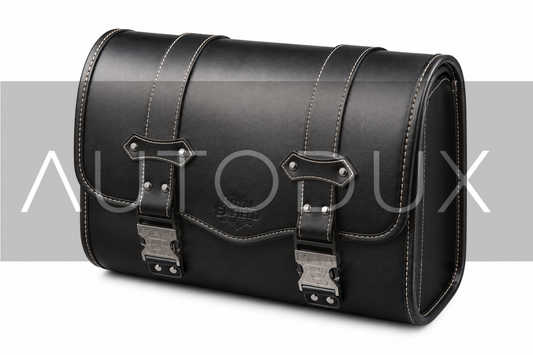 Autodux Fit For Royal Enfield Meteor 350 Black Saddle Bags