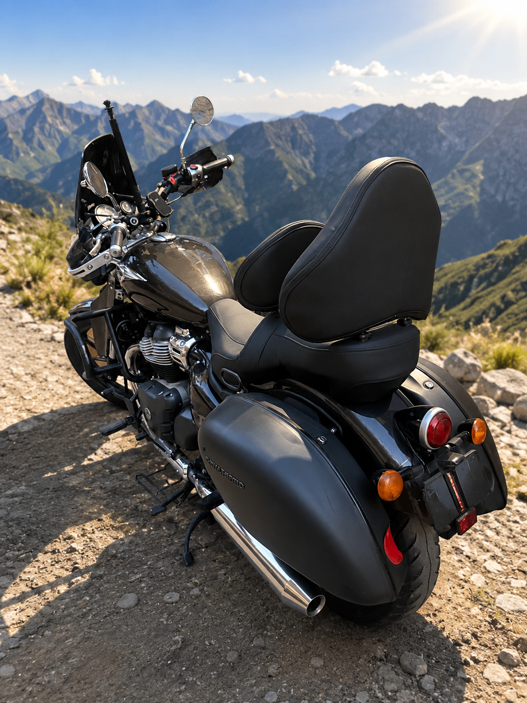 Autodux Fit For Royal Enfield Super Meteor 650 Dual Backrest Seat