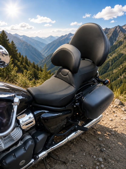 Autodux Fit For Royal Enfield Super Meteor 650 Dual Backrest Seat
