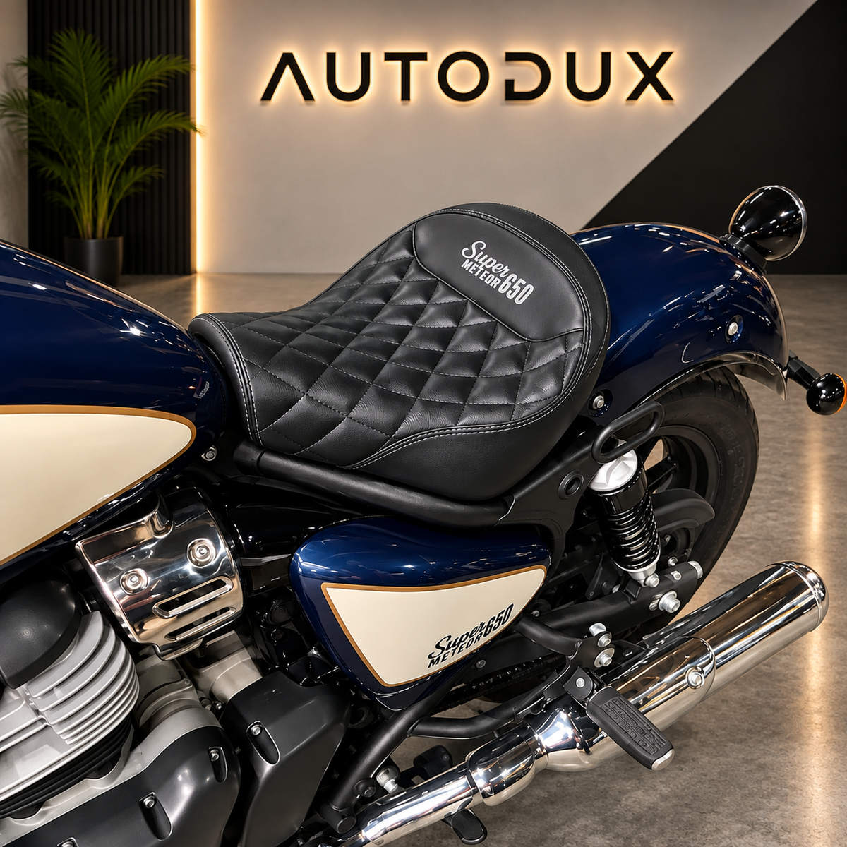 AUTODUX Comfort Rider Touring Seat Fit For Royal Enfield Super Meteor 650