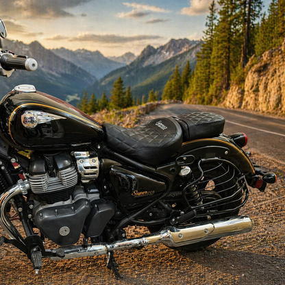 AUTODUX Fit For Royal Enfield Super Meteor 650 Comfort Rider and Passenger Seat