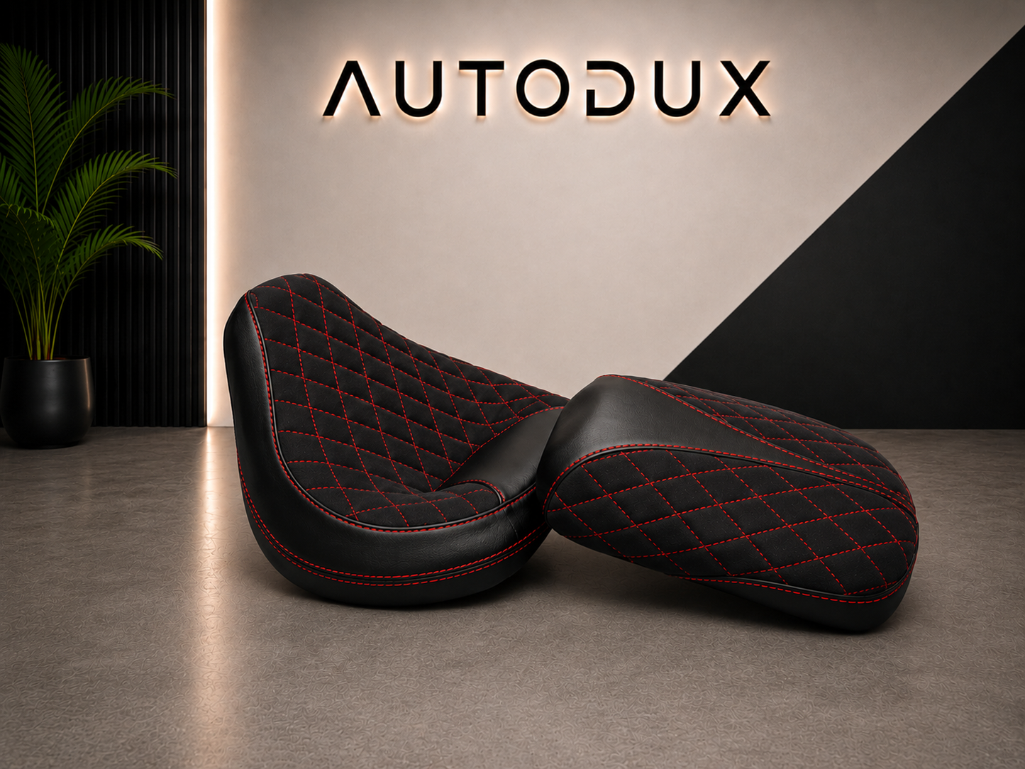 Autodux fit for Royal Enfield Super Meteor 650 custom seat with Gel Pad Black