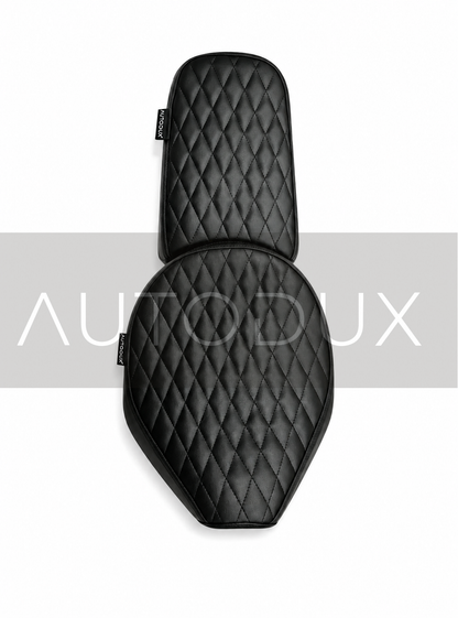 Autodux Fit for Royal Enfield Super Meteor 650 Black Diamond Seat Set Black & Brown