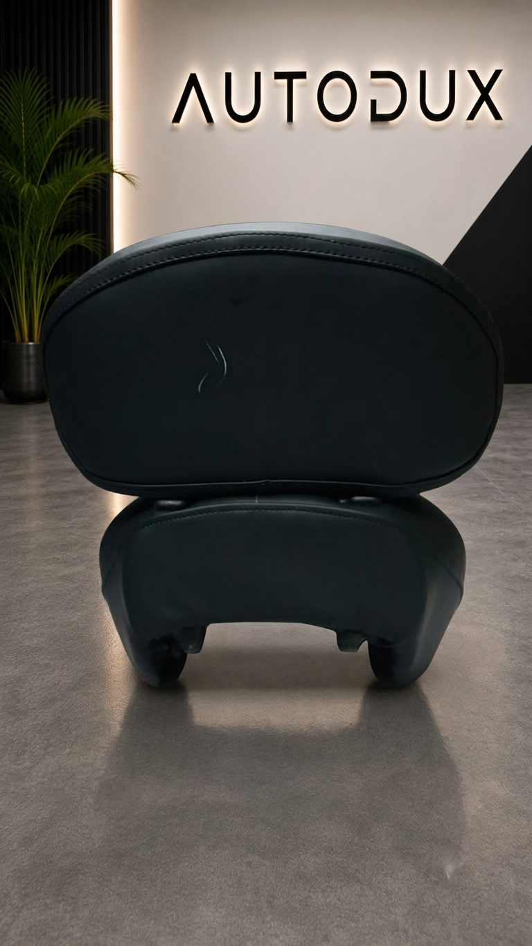Autodux Premium Custom Seat (with Backrest) – Fit for Royal Enfield Meteor 350 BLACK Free Shipping World Wide