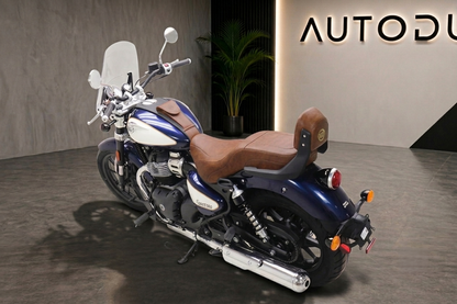 AUTODUX Squareback One-Piece Two-Up Seat for Royal Enfield Super Meteor 650 Free Shipping Worldwide