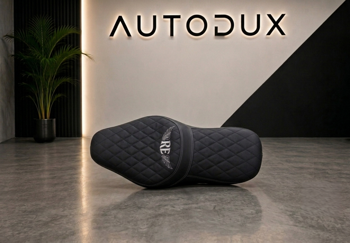 Autodux fit for Royal Enfield Super Meteor 650 Black Touring Seat