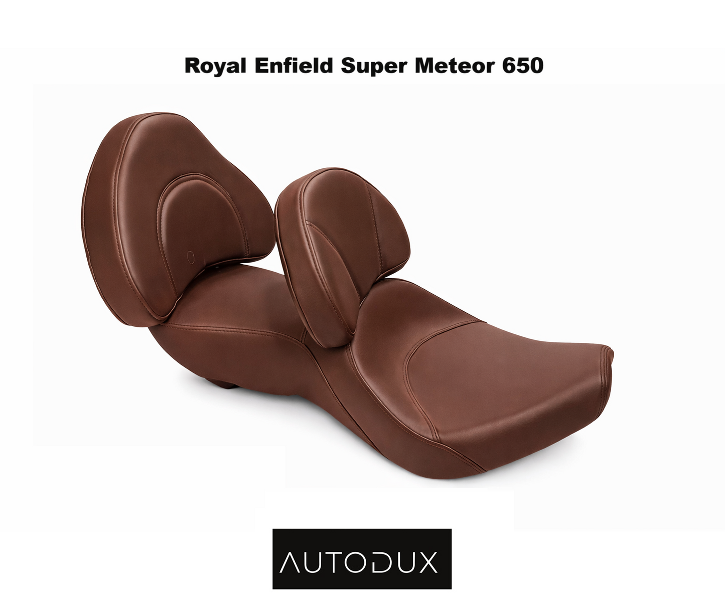Autodux Fit For Royal Enfield Super Meteor 650 Dual Backrest Custom Seat