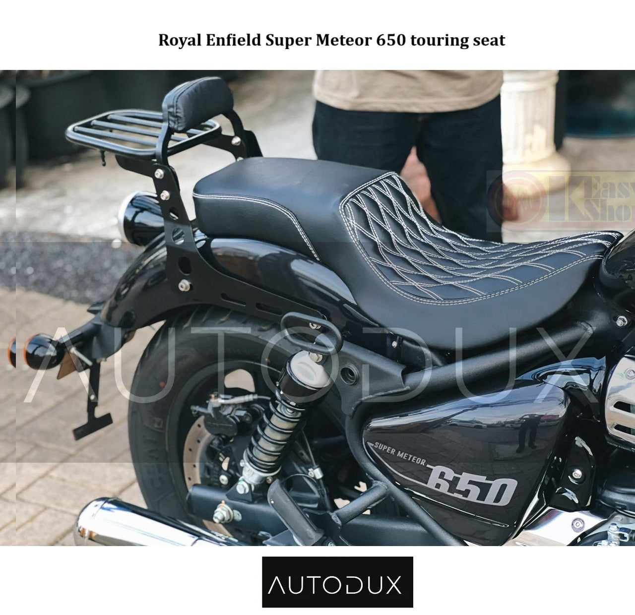 Autodux fit for Royal Enfield Super Meteor 650 touring seat shipping worldwide