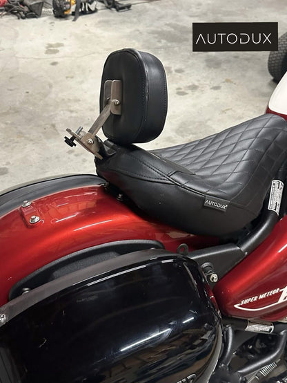 Autodux fit for Royal Enfield Super Meteor 650 custom seat with Backrest