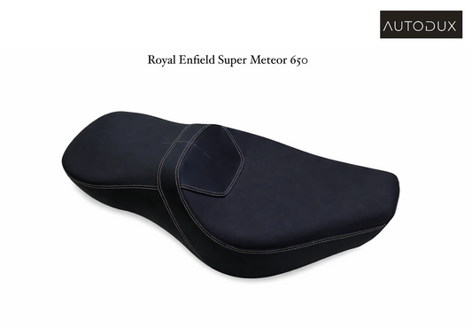 Autodux fit for Royal Enfield Super Meteor 650 Black Touring Seat