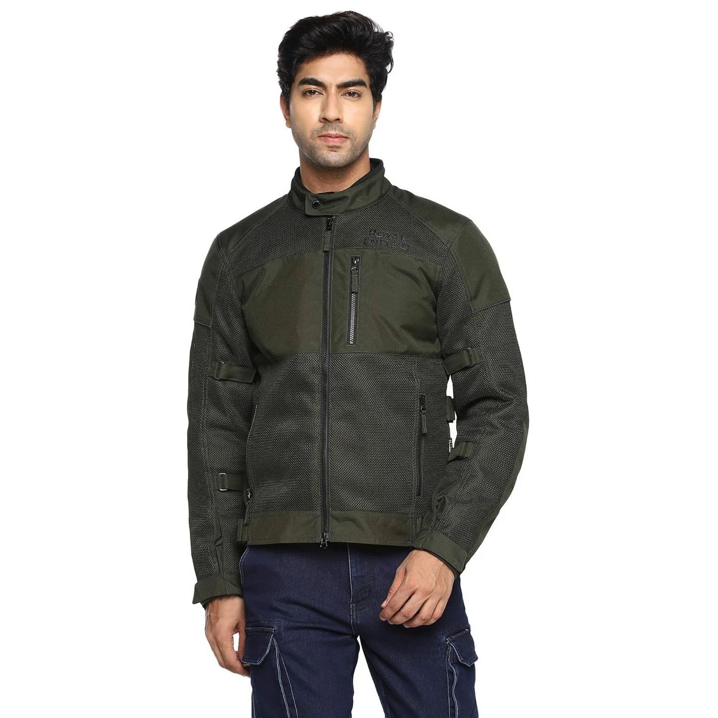 Autodux Royal Enfield Windfarer Olive Jacket (XL) with CE Level 1 Pads