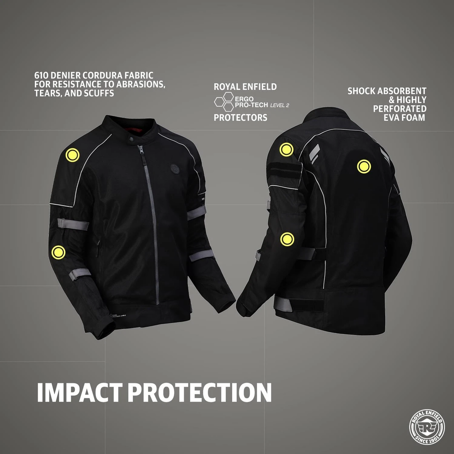 Autodux Royal Enfield Streetwind V3 Black Jacket (L) with CE Level 2 Pads