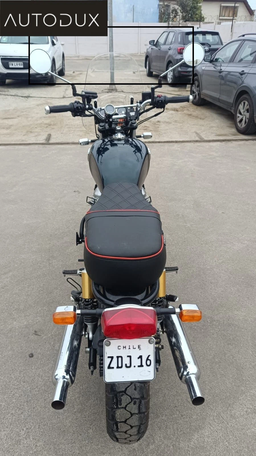 AUTODUX Fit for Interceptor 650 Café Racer Seat – Black & Red Finish