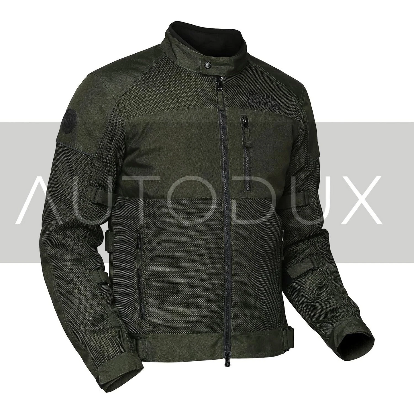 Autodux Royal Enfield Windfarer Olive Jacket (XL) with CE Level 1 Pads