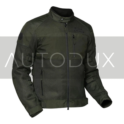 Autodux Royal Enfield Windfarer Olive Jacket (XL) with CE Level 1 Pads