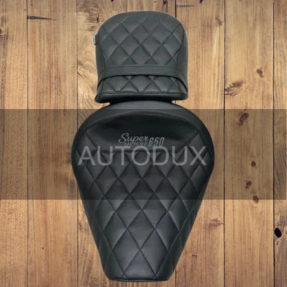 AUTODUX Fit For Royal Enfield Super Meteor 650 Comfort Rider and Passenger Seat