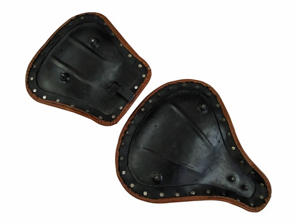 Autodux fit for Royal Enfield Classic 350 OR 500 Front & Rear Leather Antique Brown