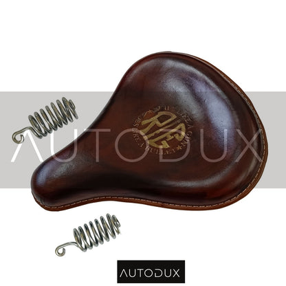 Autodux fit for Royal Enfield Classic 350 500 Front Leather Antique Brown Solo Seat
