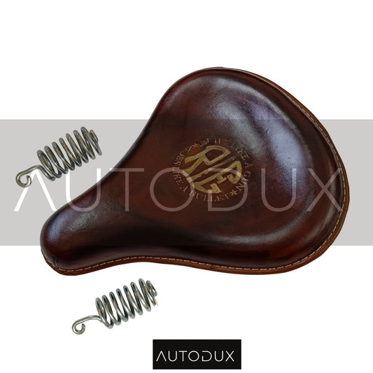Autodux fit for Royal Enfield Classic 350 500 Front Leather Antique Brown Solo Seat